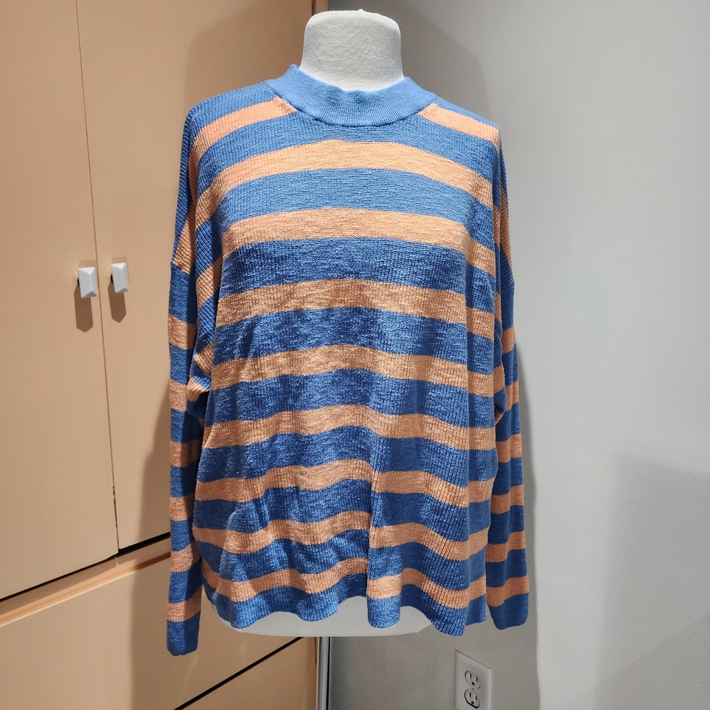 Free People Beach Striped Knit Top